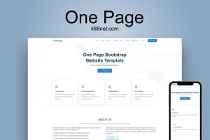 蓝色简洁企业bootstrap网站模板