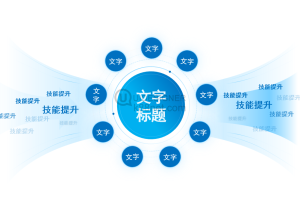 大气简约科技风图形介绍页ppt模板左中右结构