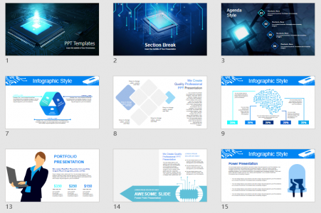 计算机硬件芯片技术PPT模板